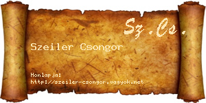 Szeiler Csongor névjegykártya