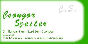 csongor szeiler business card